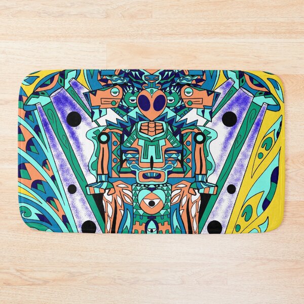 Item preview, alien mictlan art in mexican underworld wallpaper pattern designed and sold by jorgelebeau.