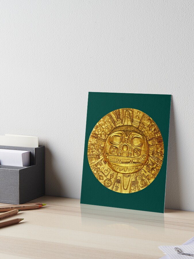 Inca Sun God Mask' Art Print