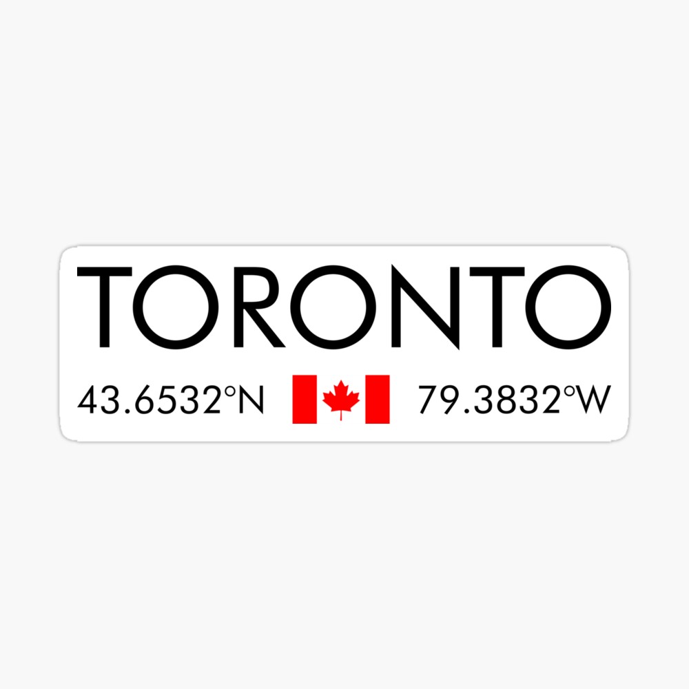 Canada - Toronto City Coordinates Poster for Sale by n0madd | Redbubble