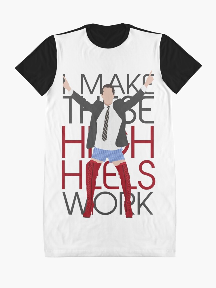 Alternate view of I MAKE THESE HIGH HEELS WORK-Kinky Boots Brendon Urie Graphic T-Shirt Dress