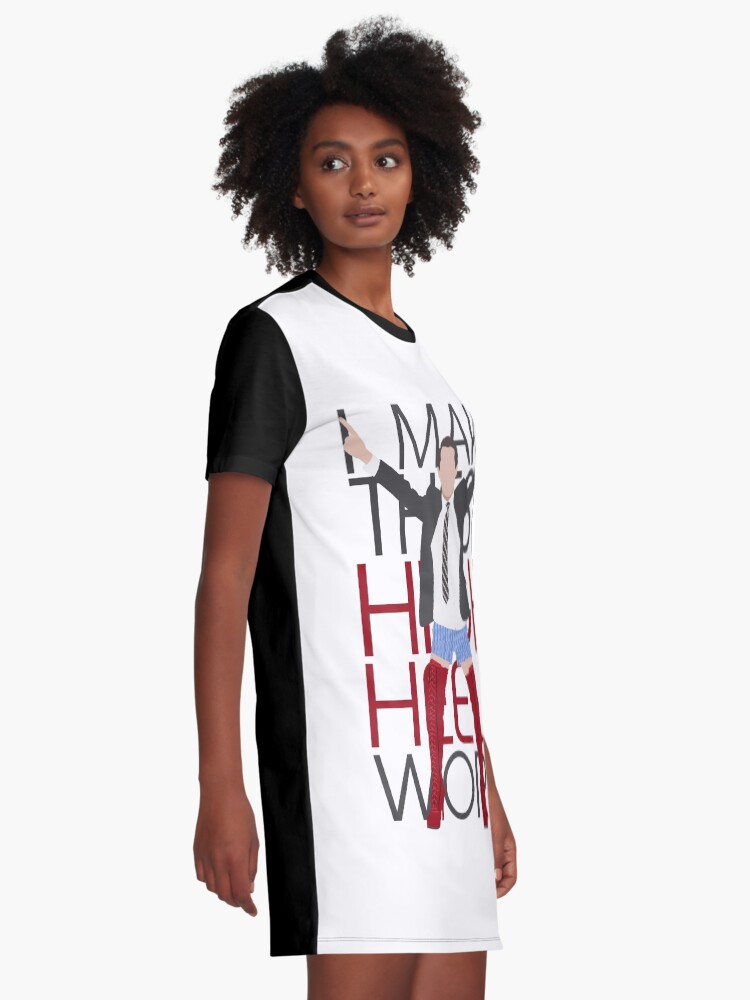 Alternate view of I MAKE THESE HIGH HEELS WORK-Kinky Boots Brendon Urie Graphic T-Shirt Dress