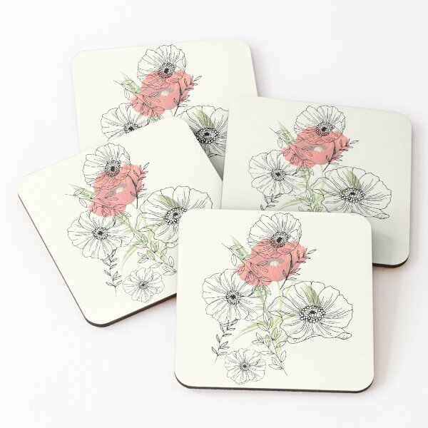 Item preview, Poppy Flowers Bouquet Pattern designed and sold by sandhyabhagath.