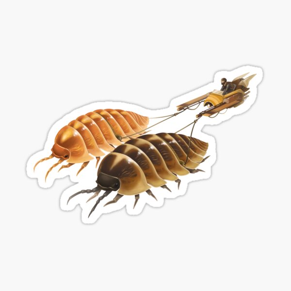 Iso-Pod Racers (ft. Armadillidium vulgare Isopod) Sticker
