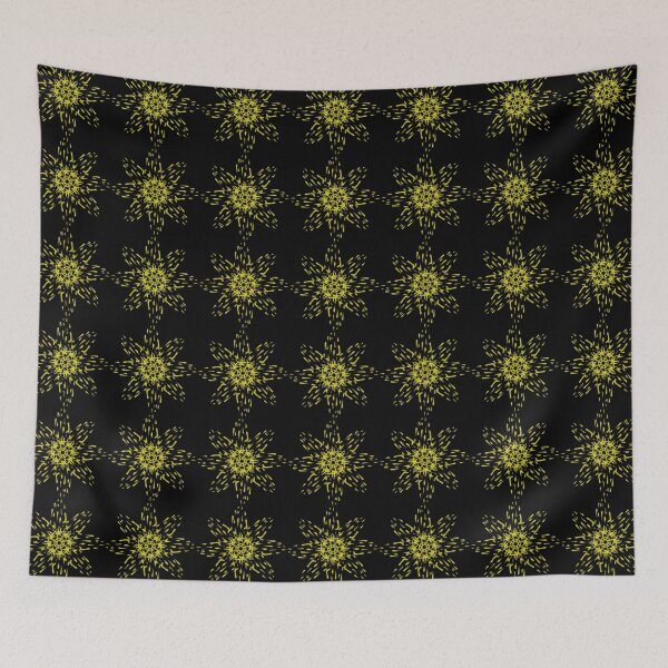 Item preview, Yellow eight pointed star, abstract art designed and sold by Meo Design.