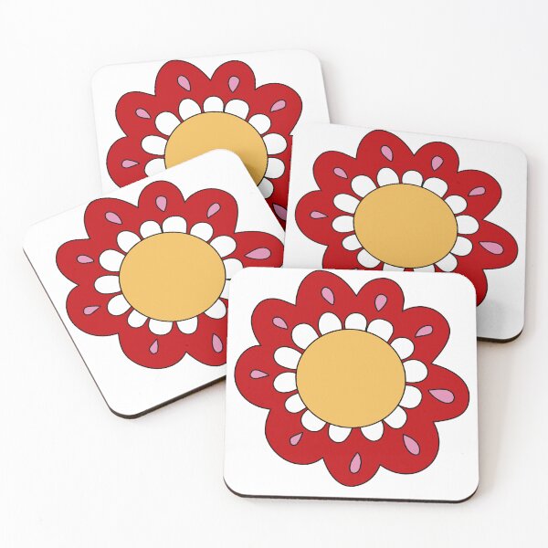Artikelvorschau, Retro-rote Blume entworfen und verkauft von MineEyes.