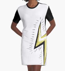 Lightning Graphic T-Shirt Dress