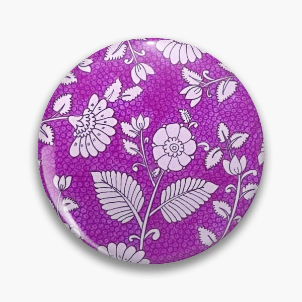 Item preview, Vibrant Purple- Kalamkari flowers designed and sold by with-anugraha.