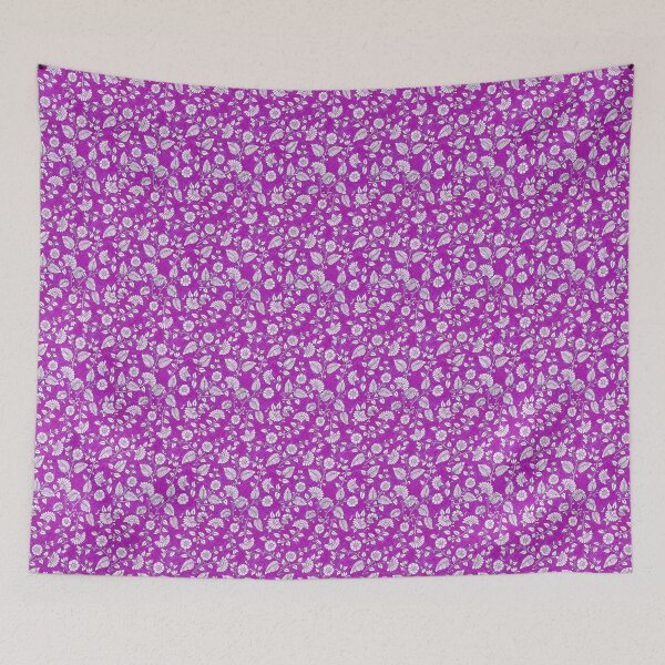Item preview, Vibrant Purple- Kalamkari flowers designed and sold by with-anugraha.