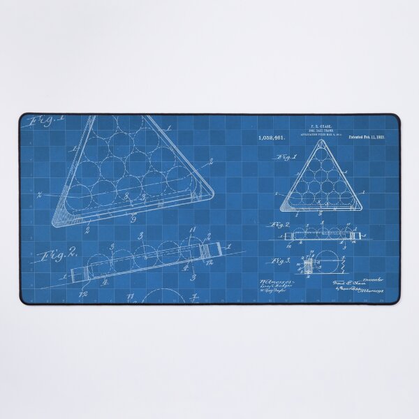 Item preview, Pool Patent - Billiards Art - Blueprint designed and sold by patentpress.