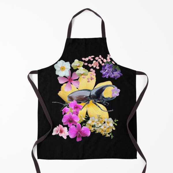 Item preview, Rhinoceros Beetle With Pretty Colorful Flowers Design designed and sold by EarthArtDesigns.