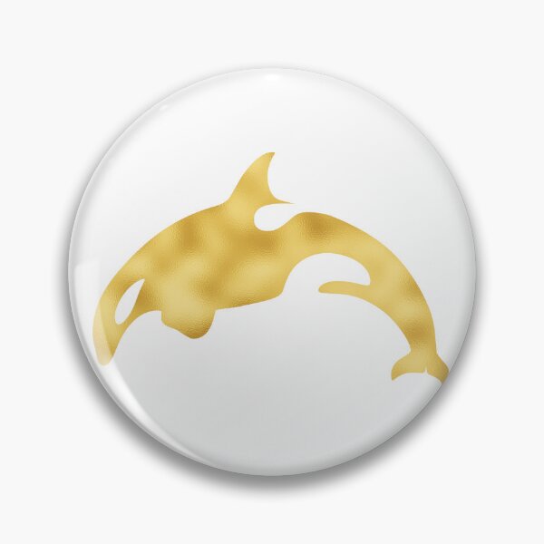 Artikelvorschau, Orca Killer Whale Silhouette Artwork - Gefälschter Goldfolieneffekt entworfen und verkauft von Typeglyphs.