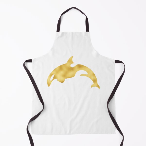 Artikelvorschau, Orca Killer Whale Silhouette Artwork - Gefälschter Goldfolieneffekt entworfen und verkauft von Typeglyphs.