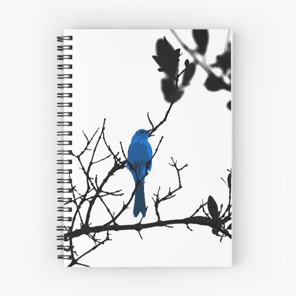 Item preview, Blue bird on a black tree designed and sold by Follow the Hedgehog.