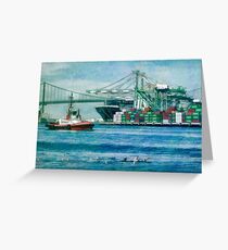 Sunny afternoon in the Port of Los Angeles Greeting Card