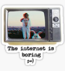 Mars Argo The internet is boring Vintage TV Sticker
