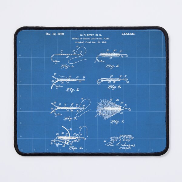 Item preview, Fly Fishing Patent - Fisherman Art - Blueprint designed and sold by patentpress.