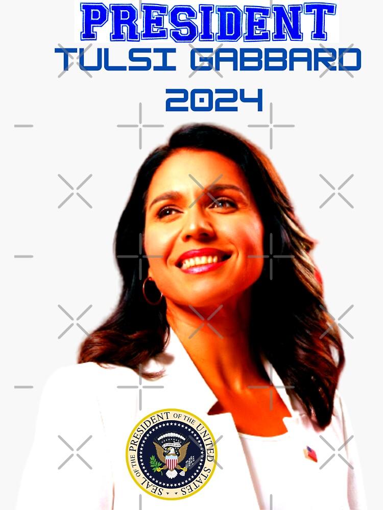 "PRESIDENT TULSI 2024" Sticker for Sale by crazycow1611 Redbubble