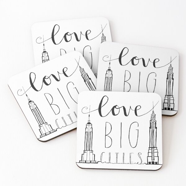 Item preview, New York City Skyscrapers Illustrations and Lettering--Love Big Cities  designed and sold by nycsketchartist.