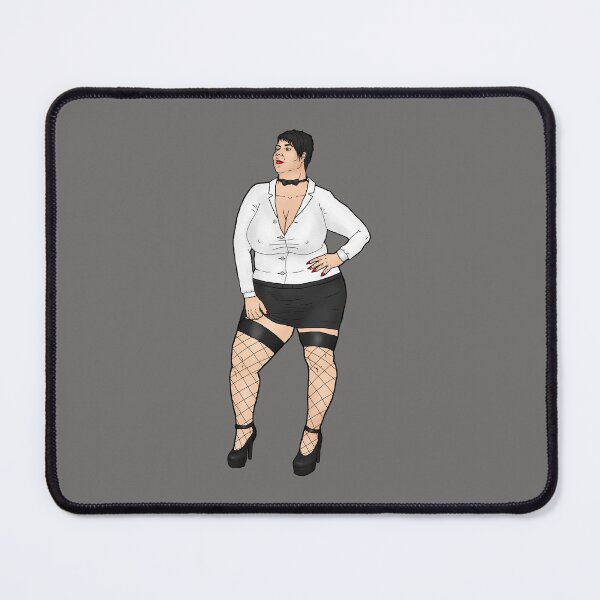 Item preview, BBW overweight, black-haired woman with large breasts in an elegant outfit designed and sold by PinUpsandPulp.