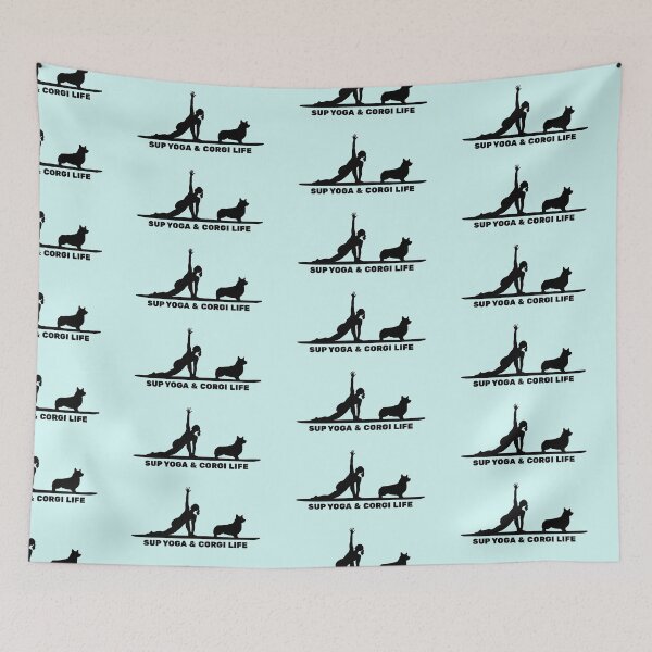 Item preview, SUP Yoga & Corgi Life Paddleboarding Dog Mom designed and sold by Guarddogdrive.