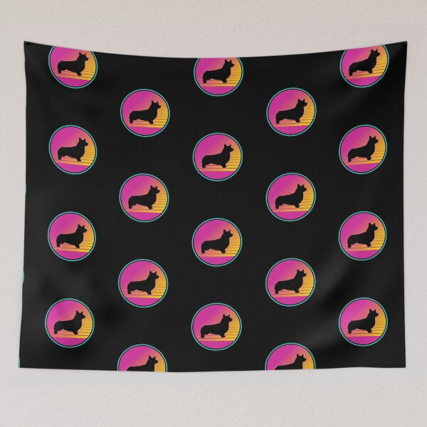 Item preview, Pink Retro 80s Summer Corgi Dog Gift designed and sold by Guarddogdrive.