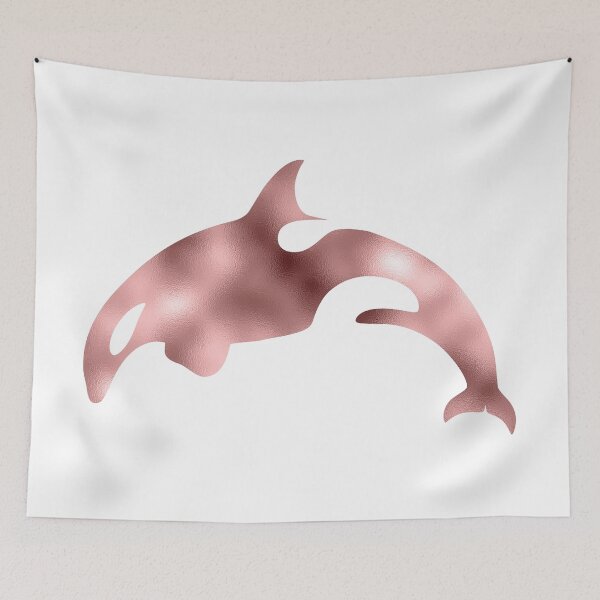 Item preview, Orca Killer Whale Silhouette Artwork - Fake rose gold foil effect  designed and sold by Typeglyphs.