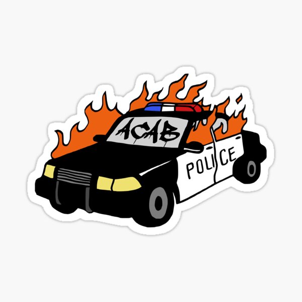 Vista previa del artículo con la obra «Tactic Duplicatec Evolution Acab Burning Cop Car Vintage», diseñado y vendido por Alyssa024Arlene.