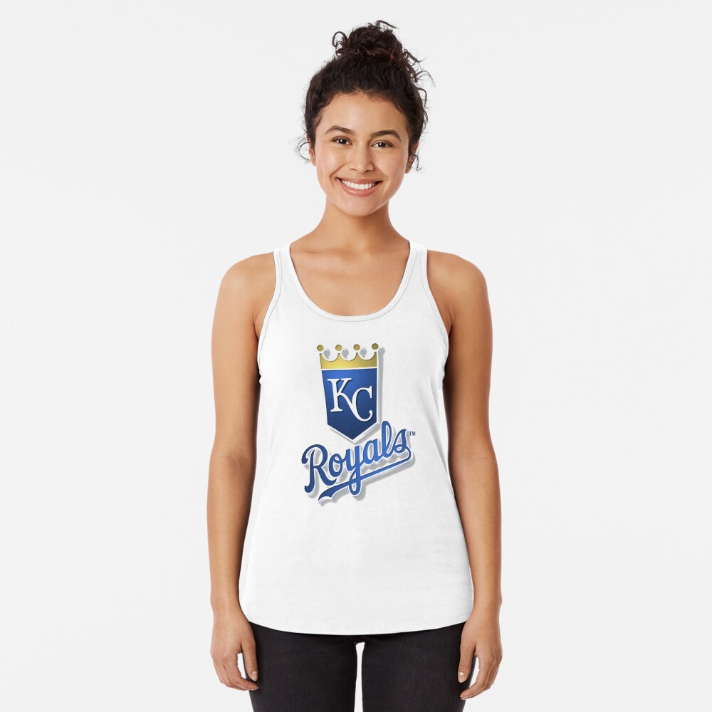 Kansas City KC Royals Tank Top Racerback Loose Fit Blue White shirt Women's  XS