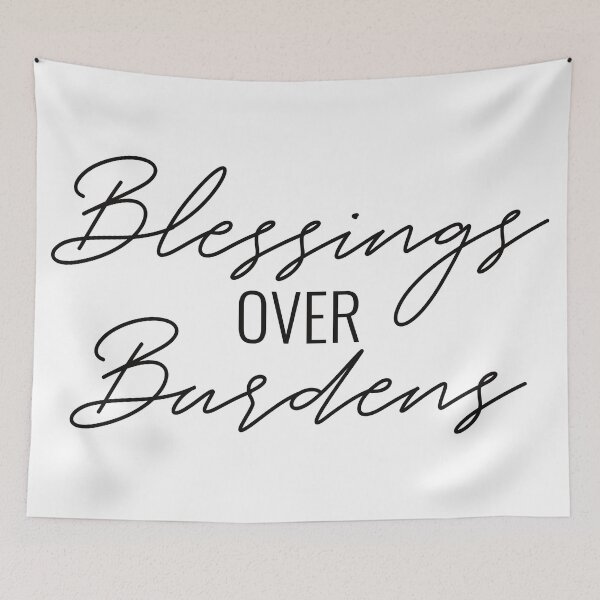 Item preview, Blessings Over Burdens Text in Black designed and sold by BLMcreations.