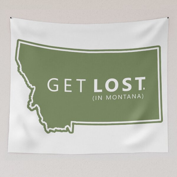 Item preview, Get Lost in Montana MT State Decal designed and sold by hilda74.