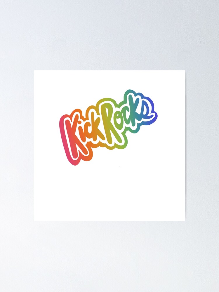 kick-rocks-90s-slang-rainbow-poster-for-sale-by-molliehendrick