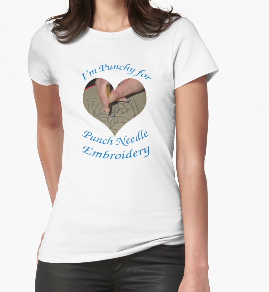 "Punch Needle Embroidery" Womens Fitted TShirts by qbranchltd Redbubble
