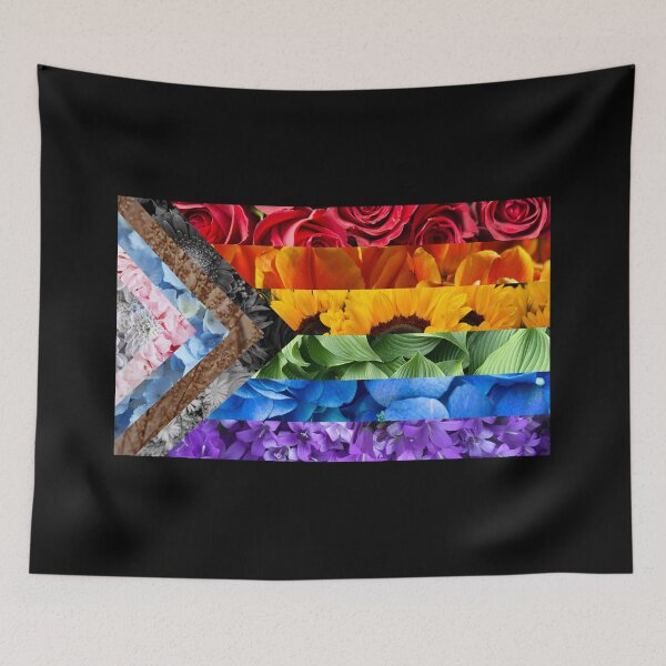 Item preview, Progress Pride Flag Flowers designed and sold by NYXFN.