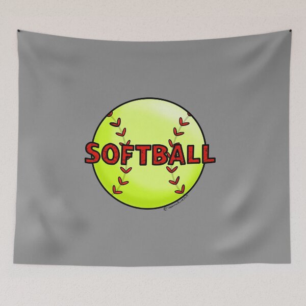 Item preview, Red and black softball design  designed and sold by veannaroseart.