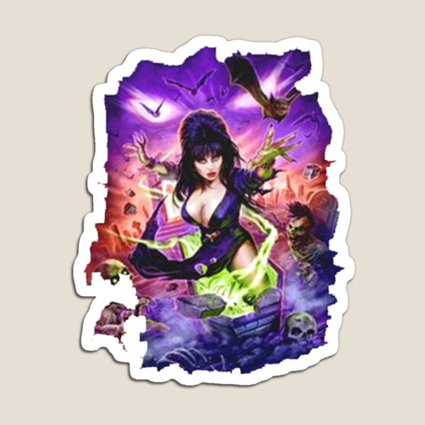 Elvira Halloween Coffin Scary Sticker for Sale by beetlemeier