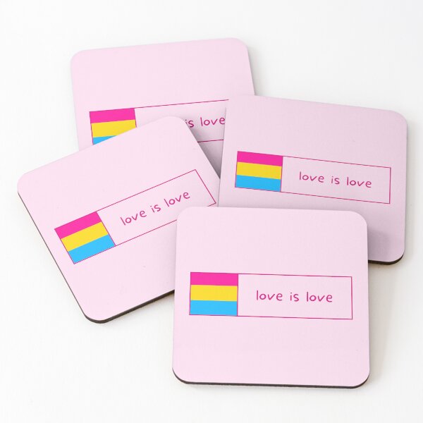 Item preview, love is love Pansexual Pride Flag Positive Quote Banner designed and sold by littlecornershop.