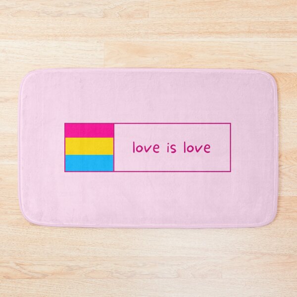 Item preview, love is love Pansexual Pride Flag Positive Quote Banner designed and sold by littlecornershop.