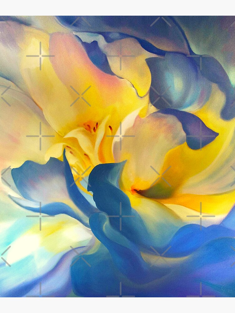 "Squash blossoms art of O'keeffe painting" Sticker for Sale by