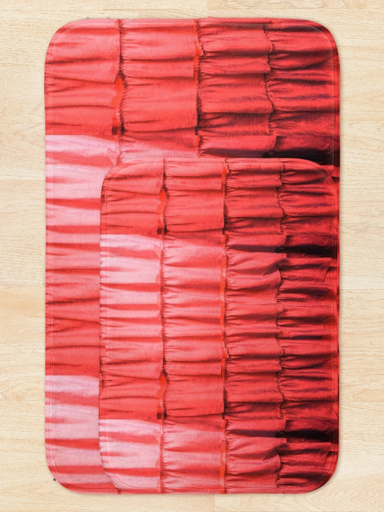 Thumbnail 5 of 6, Bath Mat, Ruby Red Ruffles designed and sold by arfff.