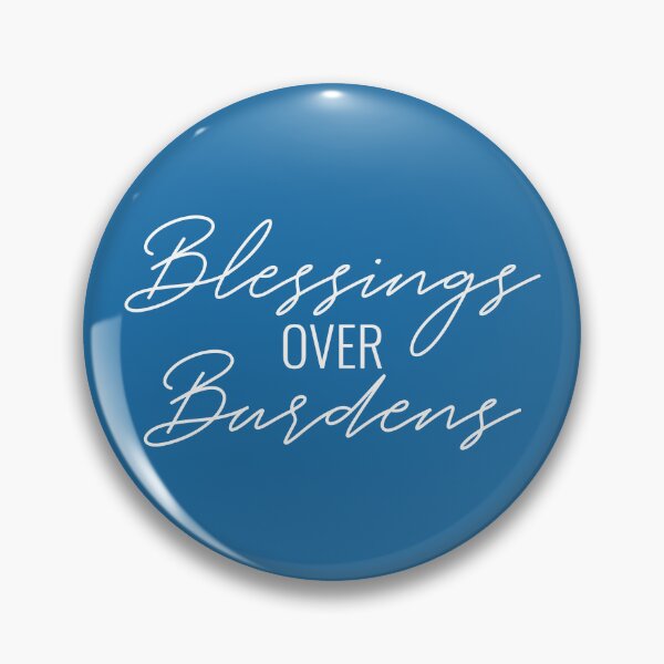 Item preview, Blessings Over Burdens Text in white designed and sold by BLMcreations.