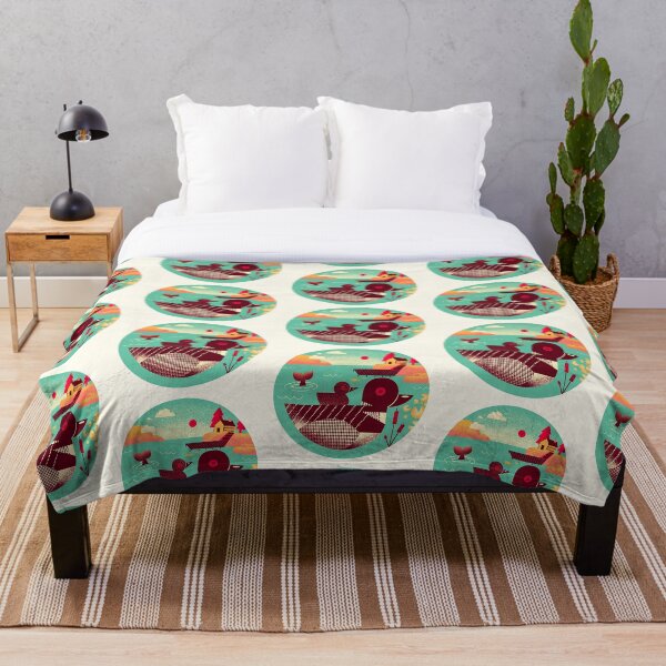 Item preview, 1950s Retro Loon Bird on a Lake designed and sold by narwhalwall.