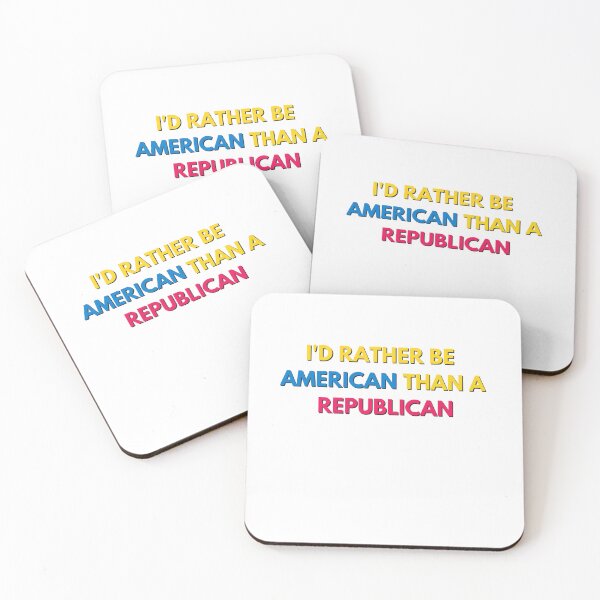 Item preview, I'd Rather Be American Than Republican Original Design T Shirt and Sticker | Pro Choice Bumper Stickers | Fuck The Gop Stickers designed and sold by sugarcube1999.