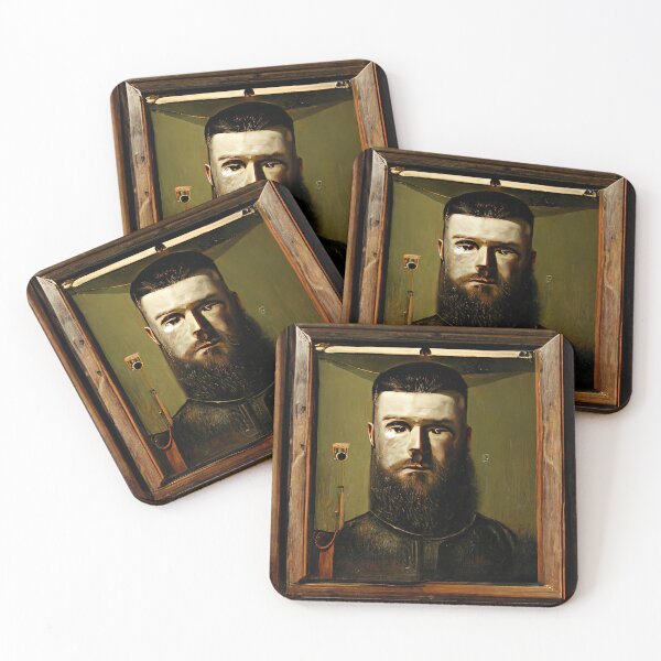 Item preview, Portrait of Ned Kelly II designed and sold by Peter Morse.