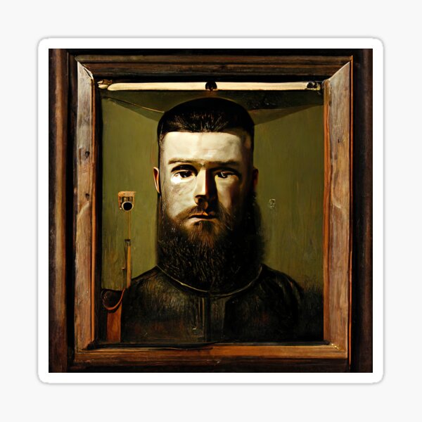 Portrait of Ned Kelly II Sticker