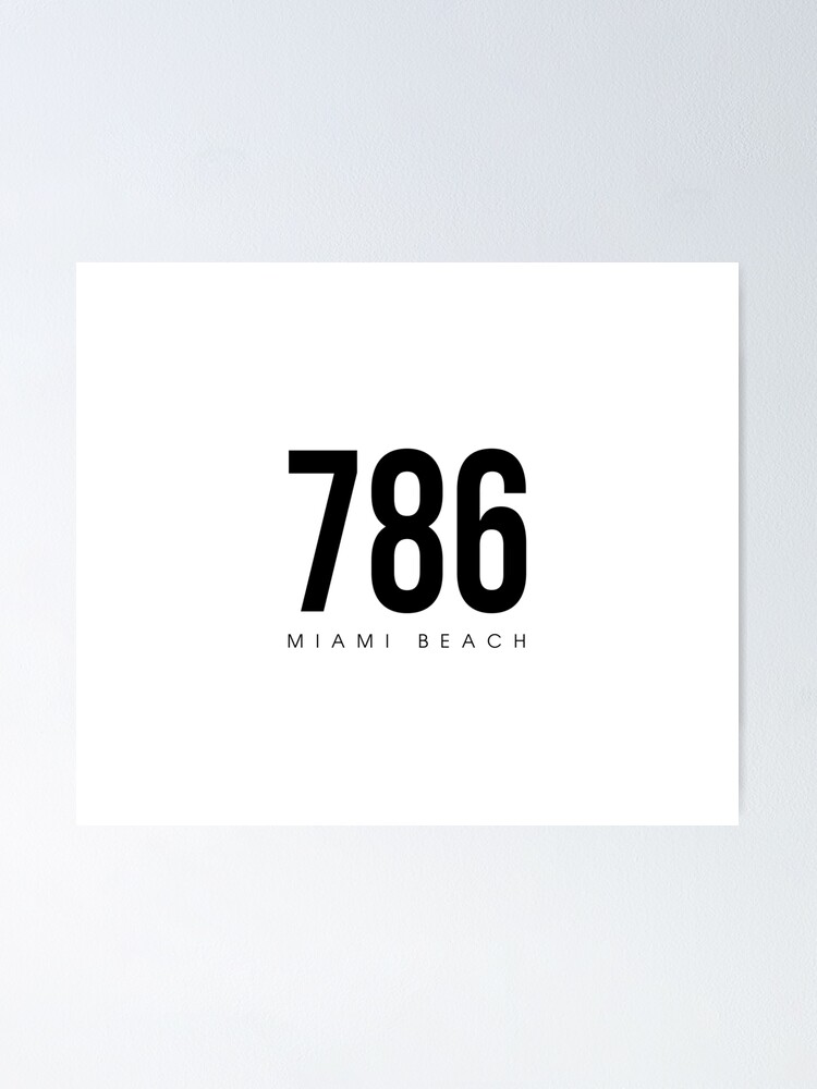 Póster «Miami Beach, FL 786 Código de área» de CartoCreative Redbubble