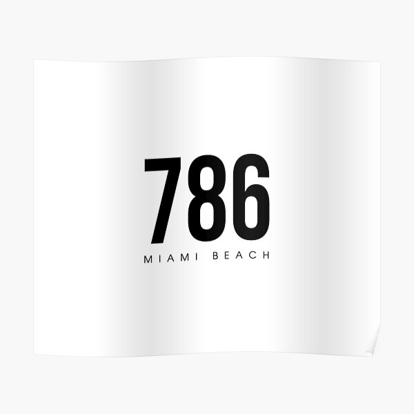 Póster «Miami Beach, FL 786 Código de área» de CartoCreative Redbubble