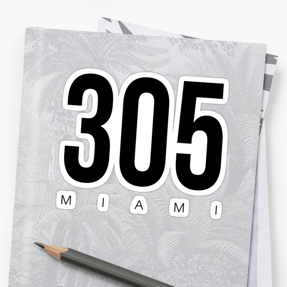 miami-fl-305-area-code-sticker-by-cartocreative-redbubble