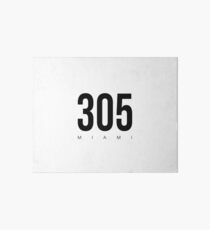 Miami, FL - 305 Area Code Art Board Print