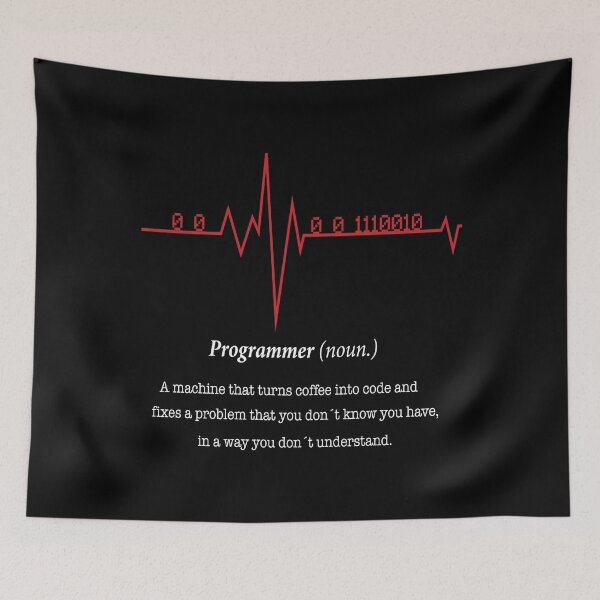 Item preview, Programmer Heartbeat Funny Coder designed and sold by ktmaem.