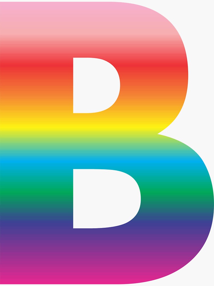 "Rainbow Letter B Alphabet Design" Sticker For Sale By Barokah0032 ...